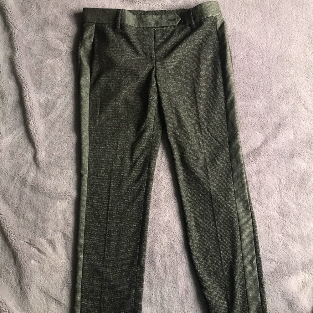 Ann Taylor Slim Dress Pant with Tuxedo Stripe